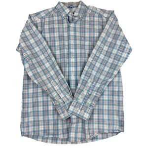 Ariat Pro Series Button Down Long Sleeve Men's Sz S Plaid Cowboy Western Blue